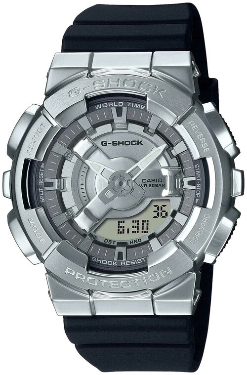 Наручные часы CASIO G-Shock, черный, серебряный