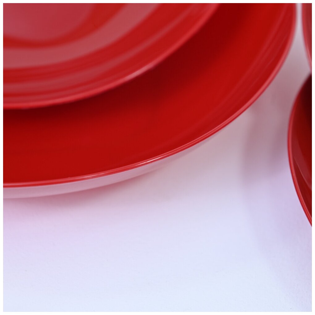 Набор посуды "На шашлычок" на 4 персоны, цвет рубиновый - фотография № 10