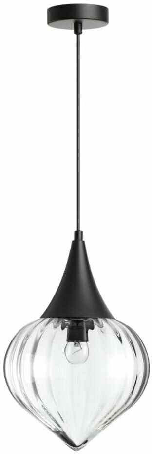 ODEON LIGHT 4951/1 PENDANT ODL22 305 черный/прозрачный/стекло Подвес E14 1*40W KESTA