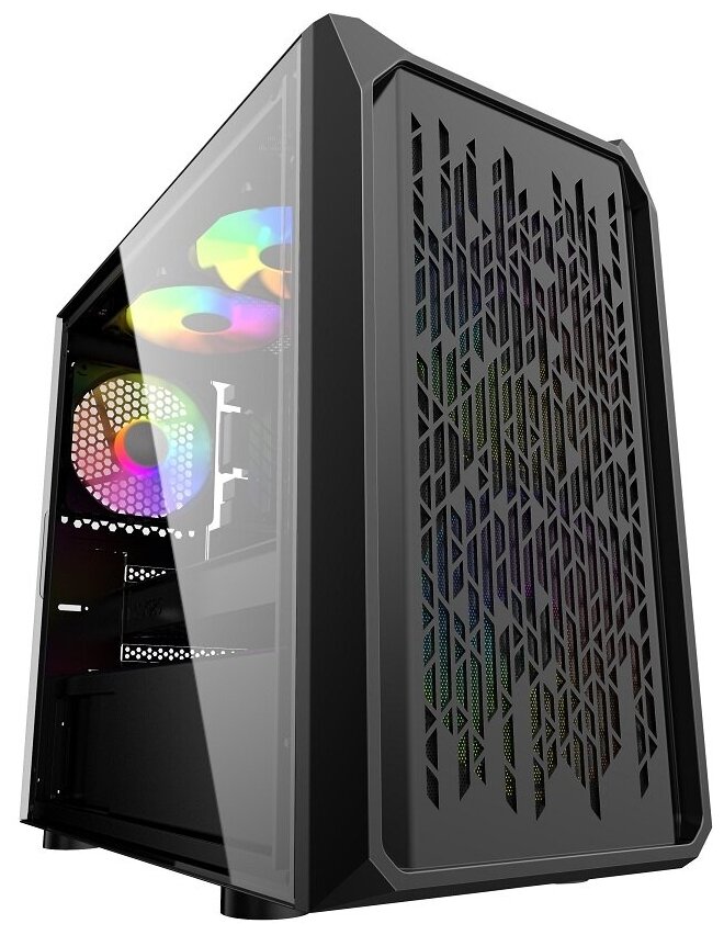 Корпус mATX Powercase CAMIB-L3 черный, без БП, боковая панель из закаленного стекла, USB 3.0, 2*USB 1.1, audio - фото №10