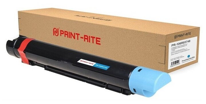 Картридж Print-Rite TFXAIOCPRJ 106R03748 голубой (pr-106r03748) - фото №1