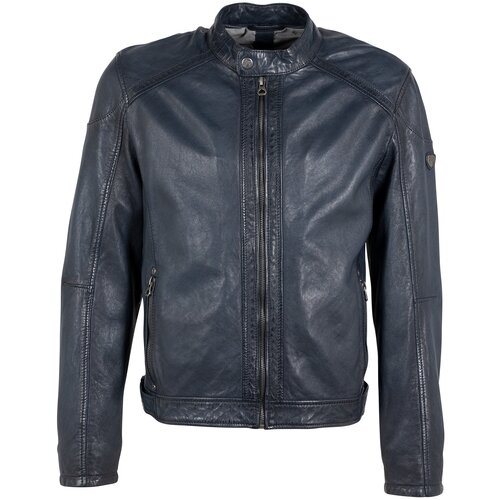 Кожаная куртка gipsy, размер 2XL, синий куртка gipsy демисезонная размер l черный