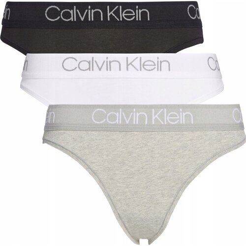 Трусы танга CALVIN KLEIN, средняя посадка, размер L, мультиколор, 3 шт.