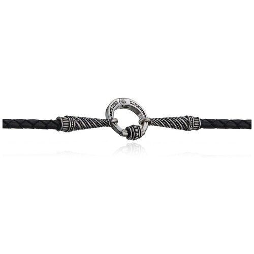 Шнур PERSIAN, серебро, 925 проба, чернение, длина 50 см, средний вес 9.7 г, белый