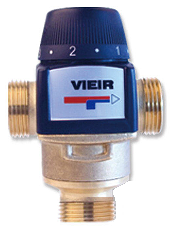Термостатический смесительный клапан 1" (20-45 KVS45) "ViEiR"