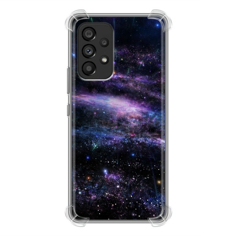 Дизайнерский силиконовый с усиленными углами чехол для Самсунг А53 5Ж / Samsung Galaxy A53 5G Звезды