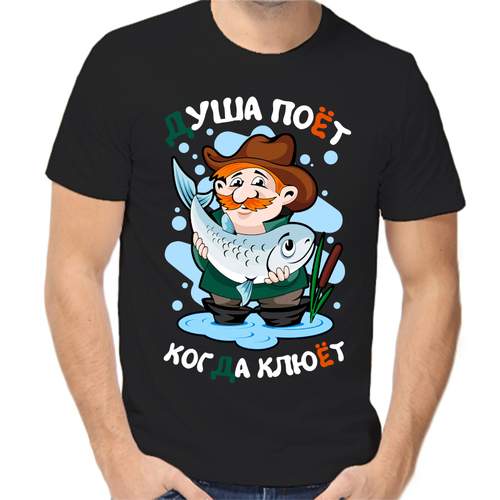 фото Футболка хлопок, размер xl, черный нет бренда