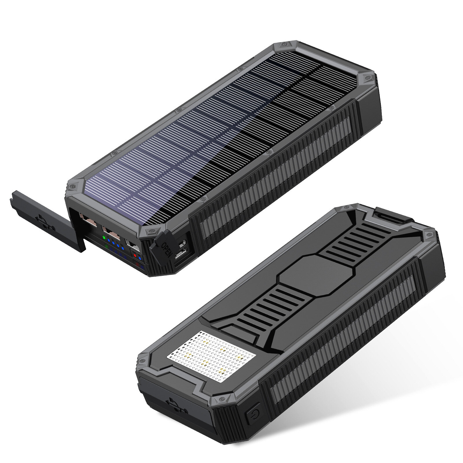 Наружный банк солнечной энергии xionel, 30000mAh, с подсветкой PD20W