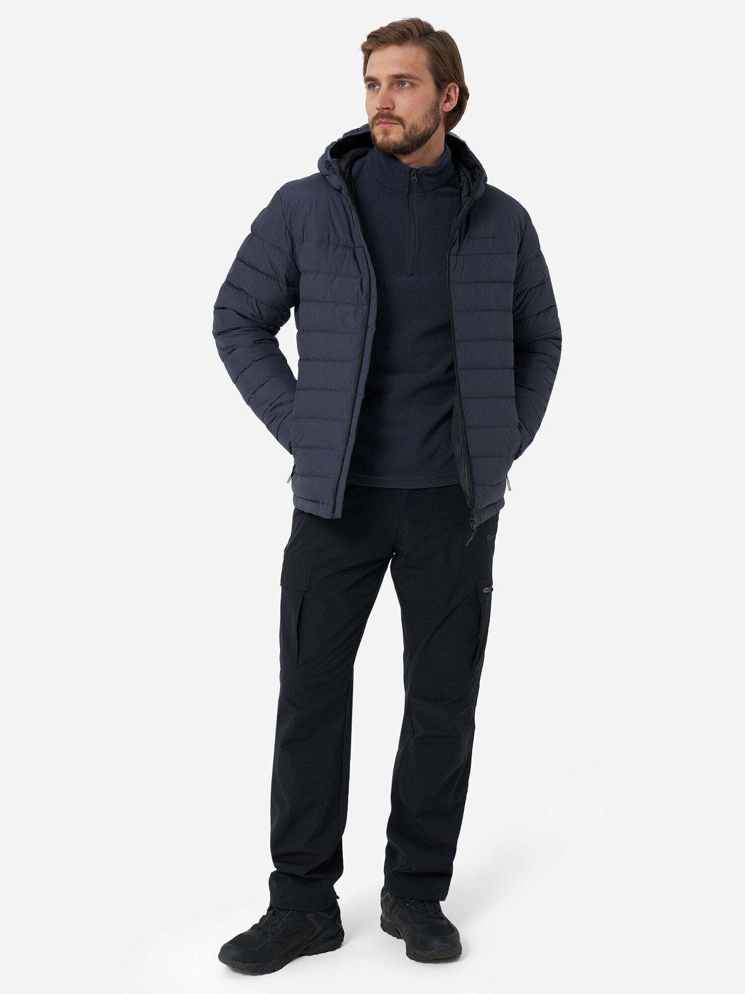 Пуховик OUTVENTURE, размер 46, темно-синий — фото 1