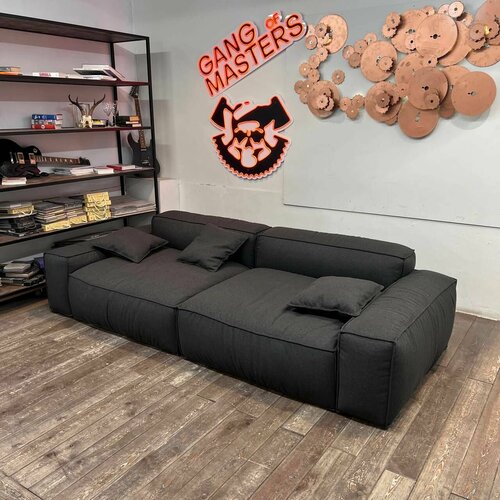 Диван модульный Онда для дома для гостиной графитовая рогожка Банда Мастеров Россия размер 280 на 120 188000₽