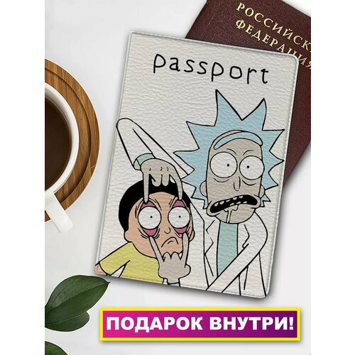 Обложка для паспорта , красный, белый, синий