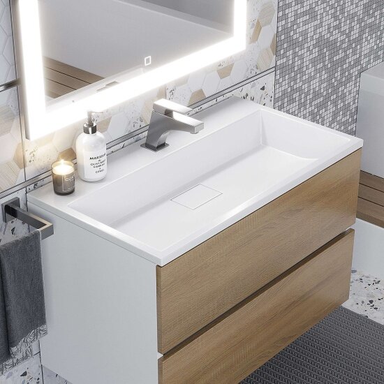 Раковина Uperwood для ванной Barsa 80х45х14,5 см, белая глянцевая