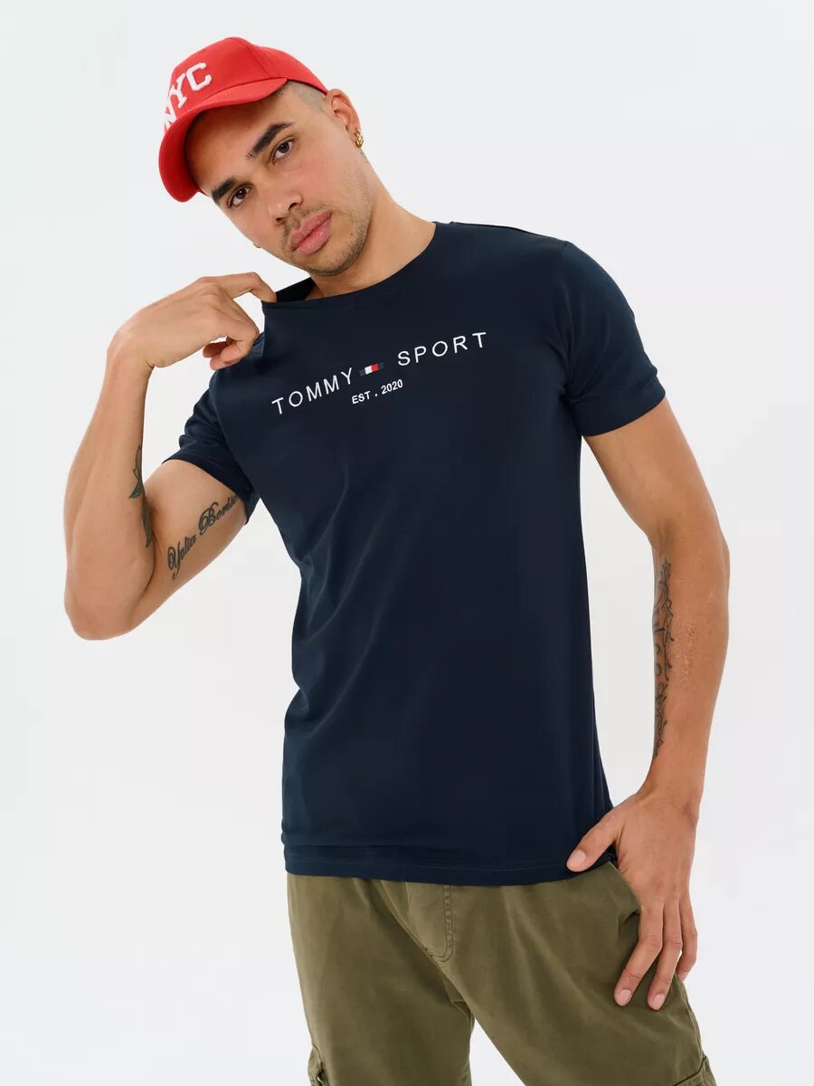 Футболка Tommy Sport, размер XXXL, синий — фото 1