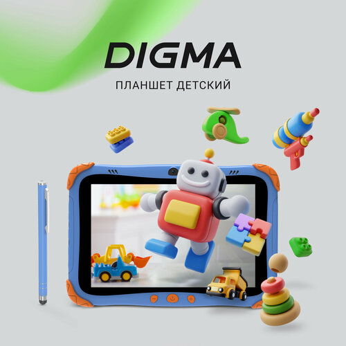 Планшет Digma Kids A8 8 232ГБ WiFi LTE Android цвет синий 7390₽