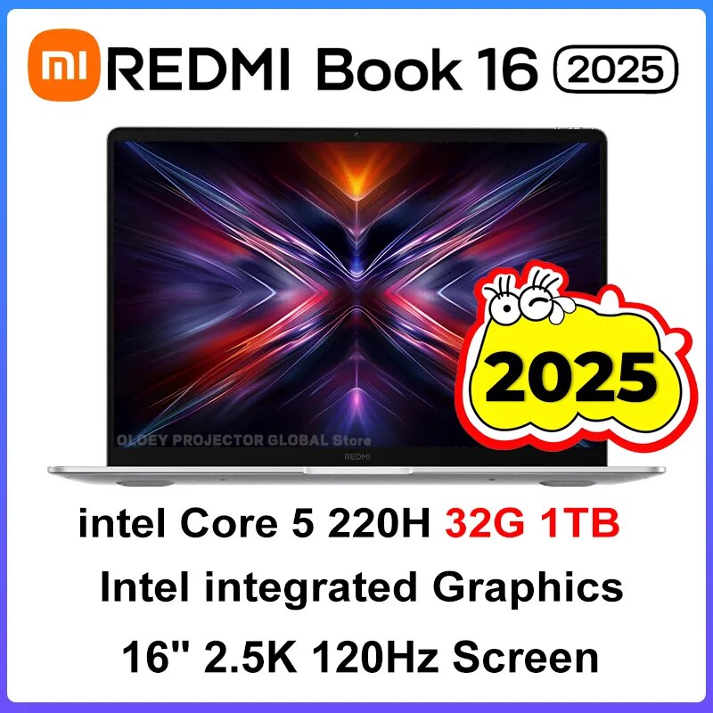 Ноутбук Xiaomi Redmi Book 16 2025, 16", 32ГБ/1ТБ, Core 5 220H, Integrated graphic, Windows