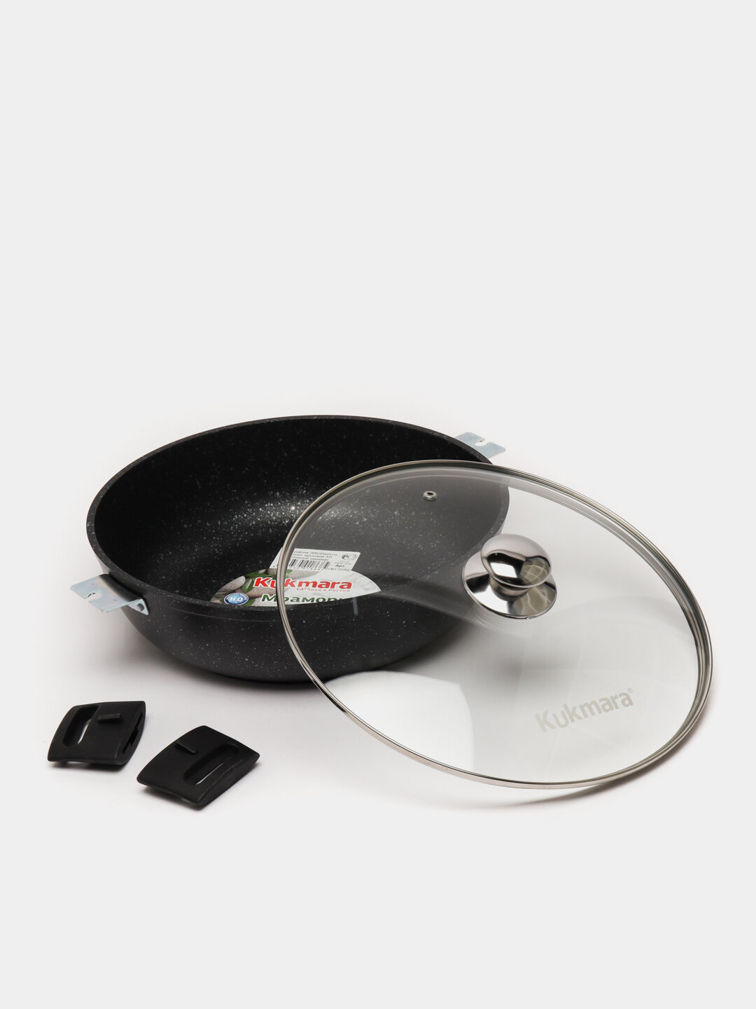 Сотейник Kukmara, с антипригарным покрытием "Мрамор", 300/85 мм — фото 1