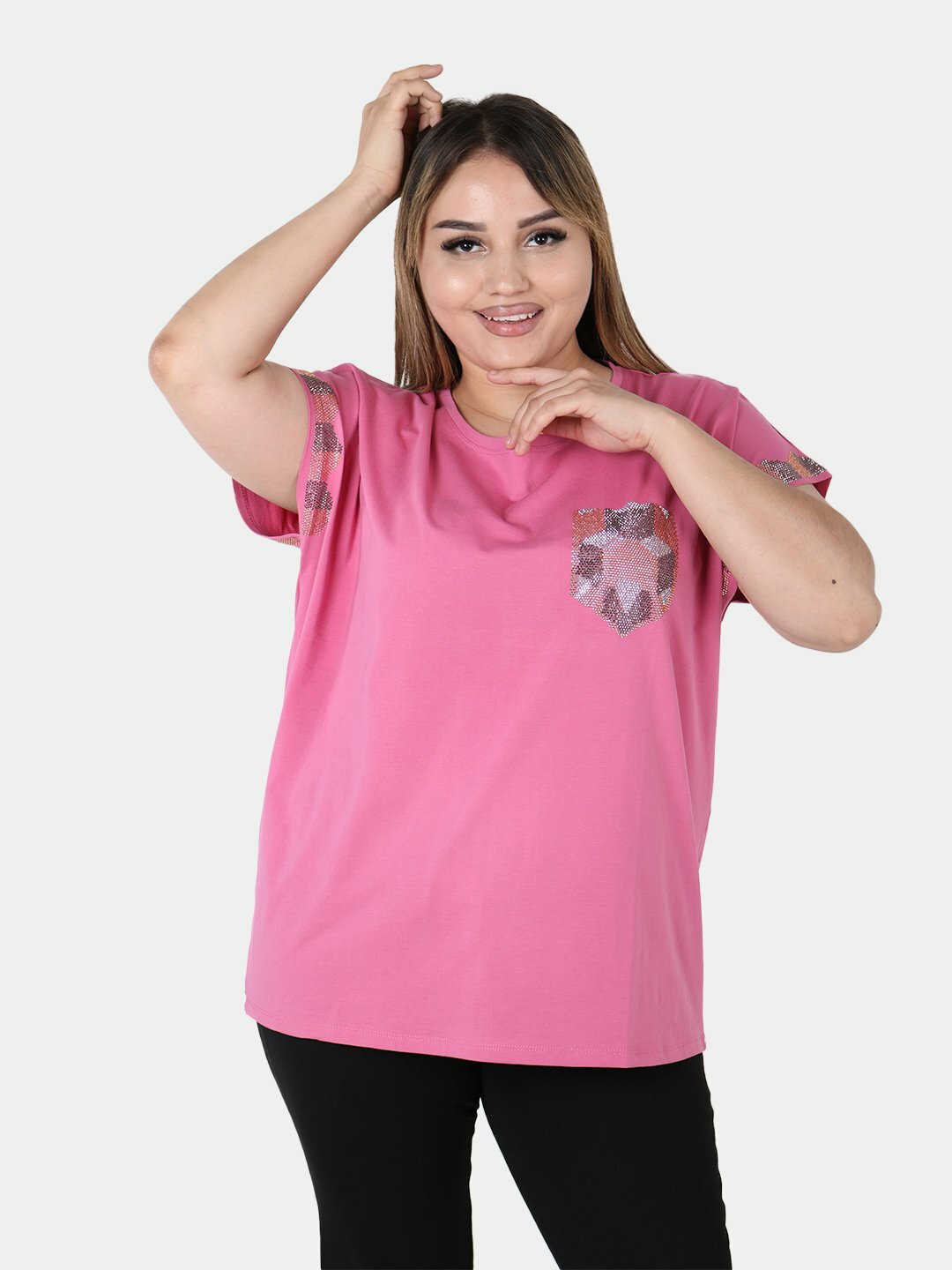 Футболка, размер One Size, рoзовый