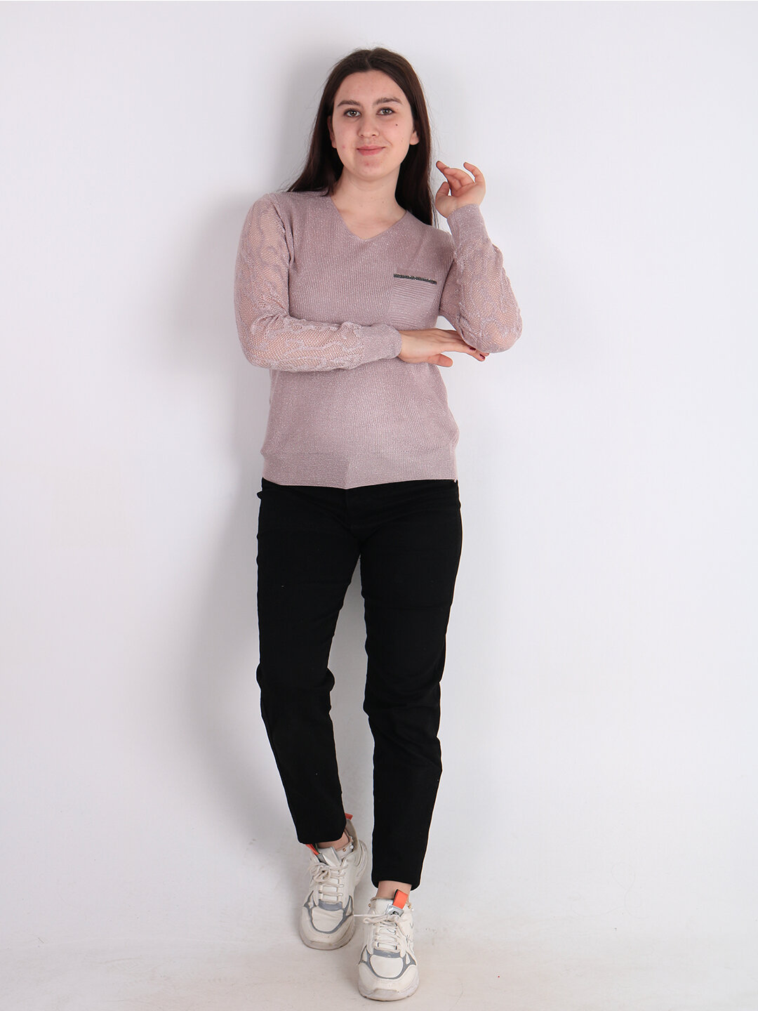 Свитер размер One Size, , пудровый — фото 1