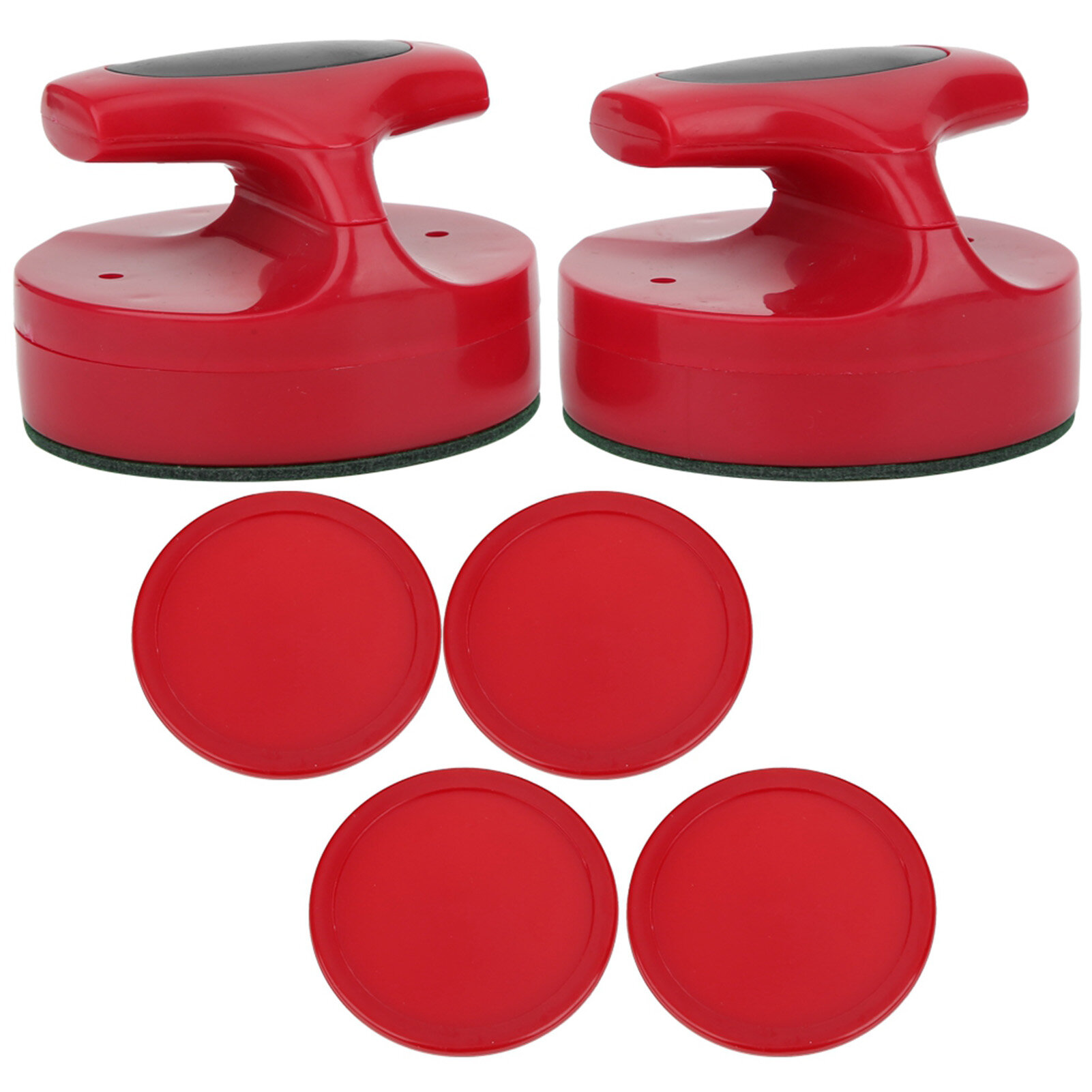Hockey Game Table 94MM Slider Pusher Set with 4 Pucks Accessories Large Size Red