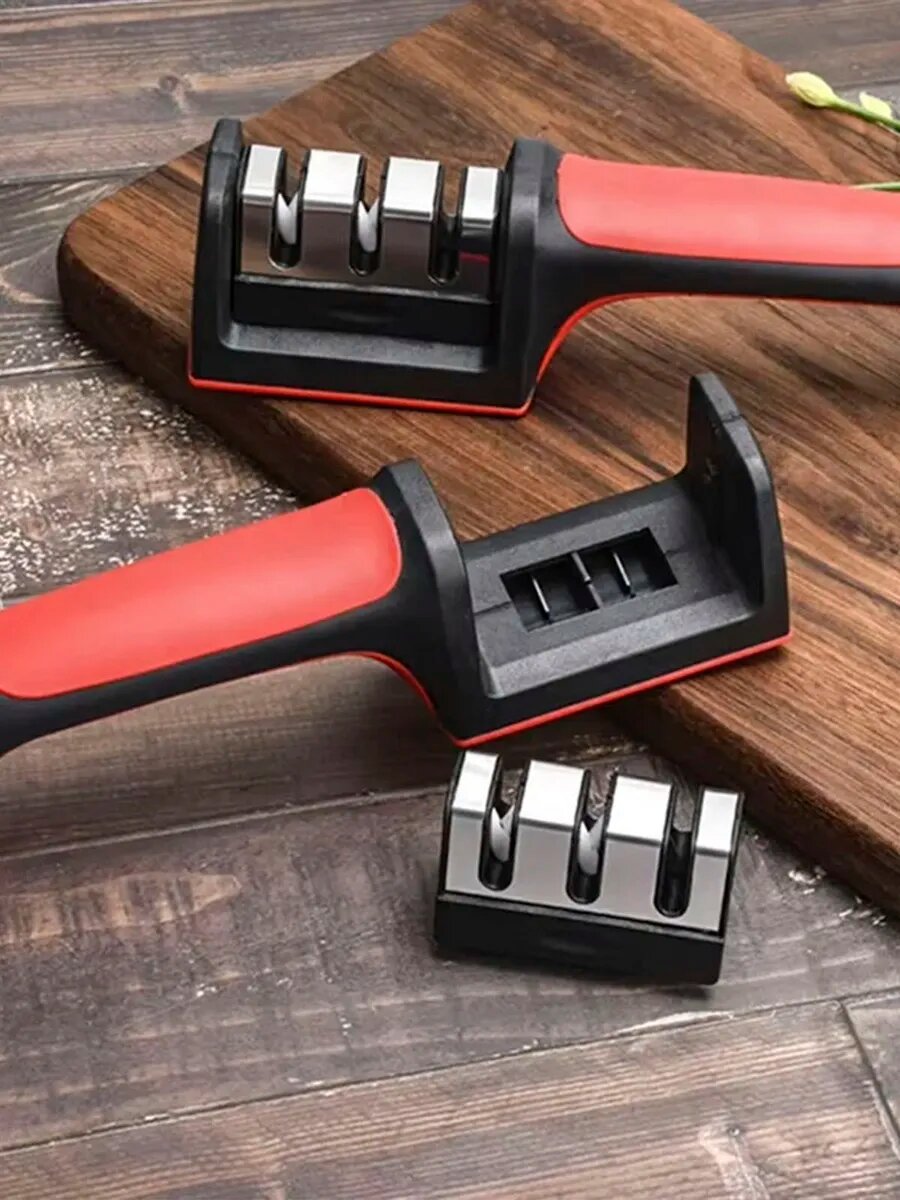 Точилки И Заточки Для Ножей Xiaomi Точилка для ножей "3-в-1", алмазное напыление, антискользящая ручка, черная