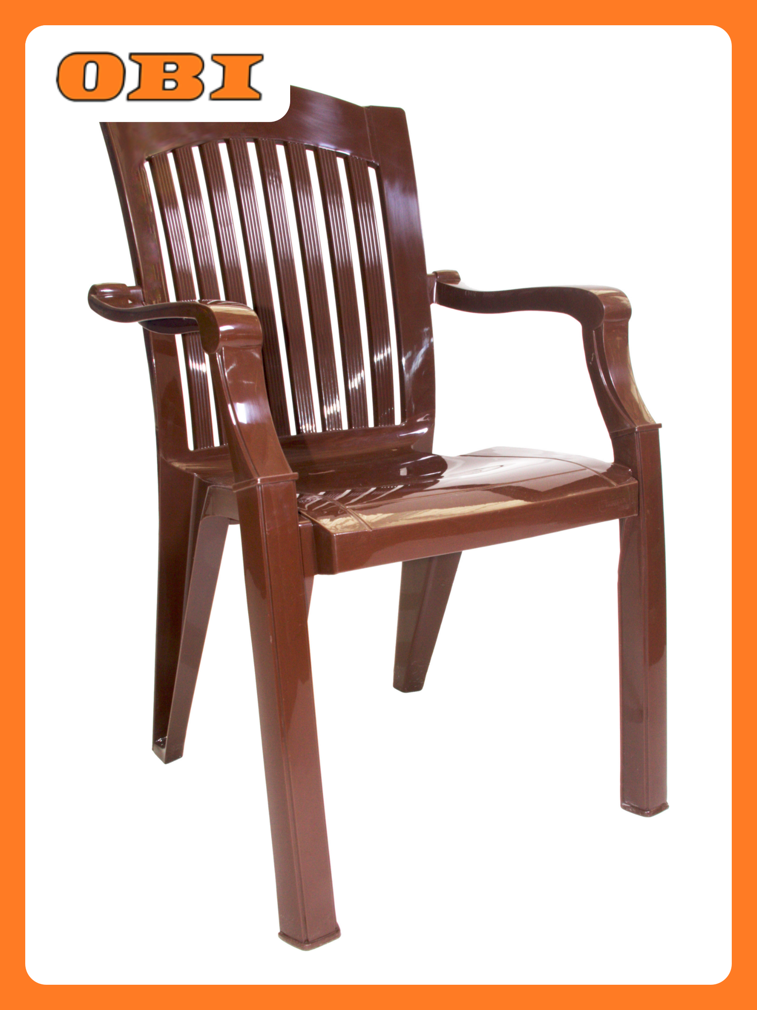 Кресло Стандарт Пластик Премиум №7 влагостойкое пластиковое цвет шоколадный