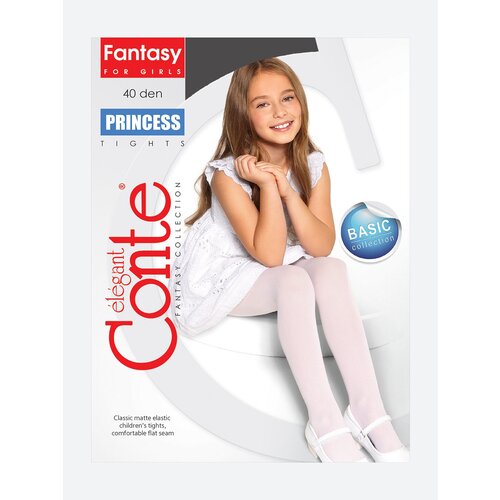 Колготки Conte-kids Princess, 40 den, размер 128-134, серый