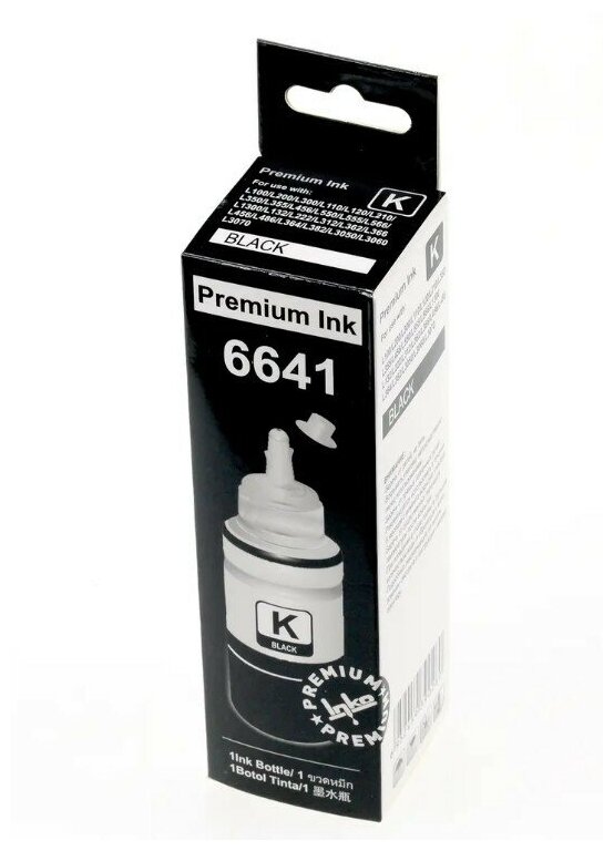 Чернила Epson L100,L120,L132,L312,L200,L222,L300,L566,L3050/L3070 L-type 100г Black (t6641) Inko Pre .