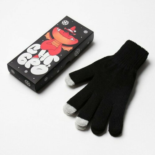 Перчатки Kaftan, размер 22, черный мужские перчатки в подарочной коробке будь первым р 22 9209691