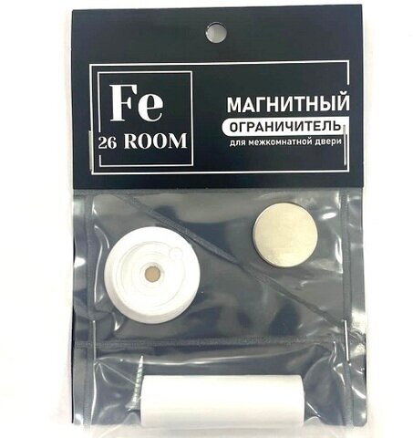 Упор дверной скрытый магнитный FeROOM RAL 9003 (белый) - фотография № 2