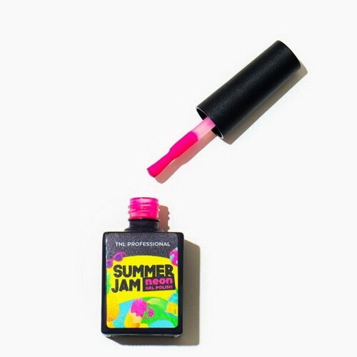Гель лак TNL Neon Summer Jam неоновый малиновый №08, 10 мл
