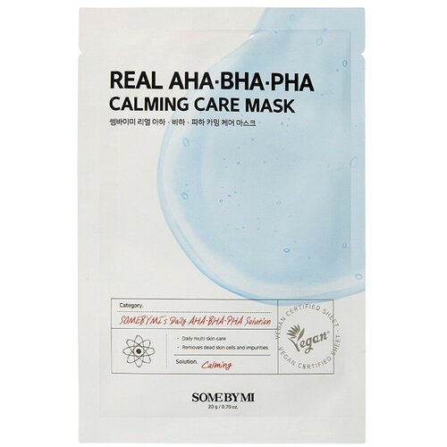 Маска для лица SOME BY MI REAL с AHA, BHA, PHA-кислотами (отшелушивающая и успокаивающая) 20 г