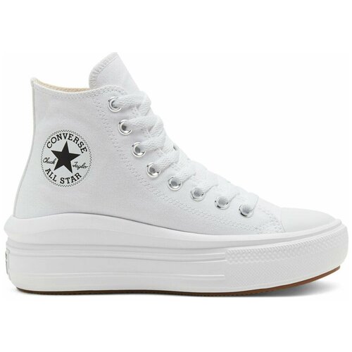 Кеды женские Converse Chuck Taylor All Star Move High Top 568498 текстильные белые (36)