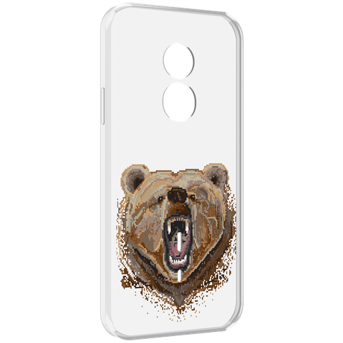 Чехол MyPads пиксельный медведь для Doogee S51 задняя-панель-накладка-бампер