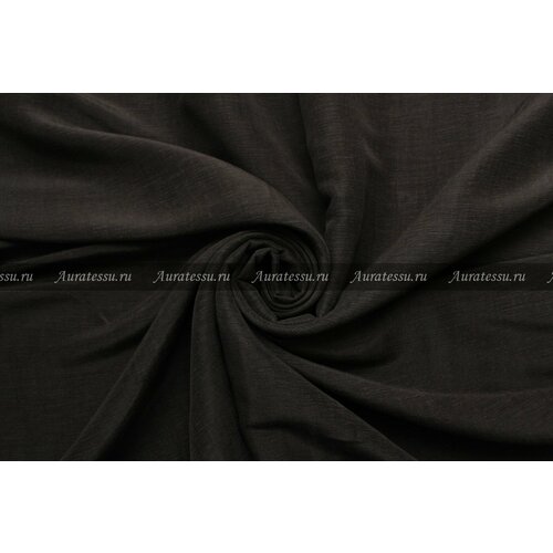 Ткань Шелк костюмный под чесучу чёрно-серого цвета с сединой, ш136см, 0,5 м