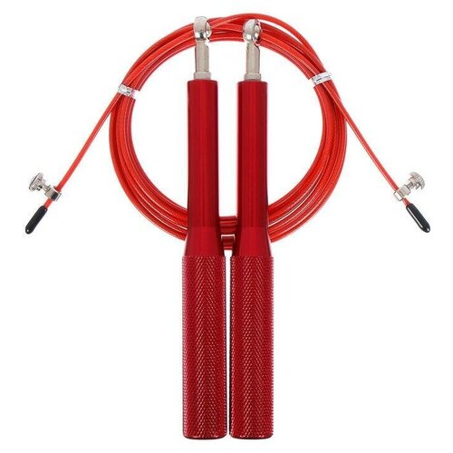 Скоростная скакалка 2,8 м, цвет красный скакалка deus fitness высокооборотная для двойных прыжков и кроссфита красная