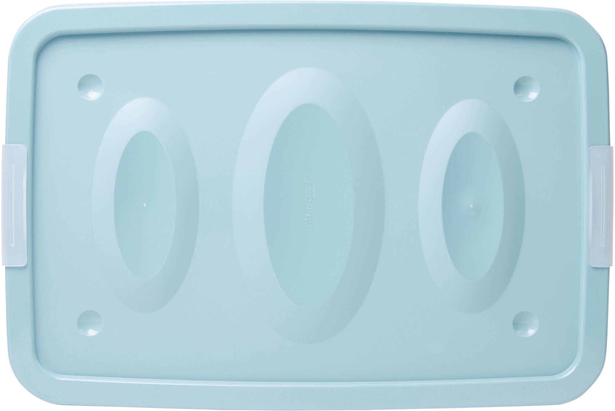 Ящик Астело пластик с крышкой на колесах цвет прозрачный 60x40.4x36 см - фотография № 4
