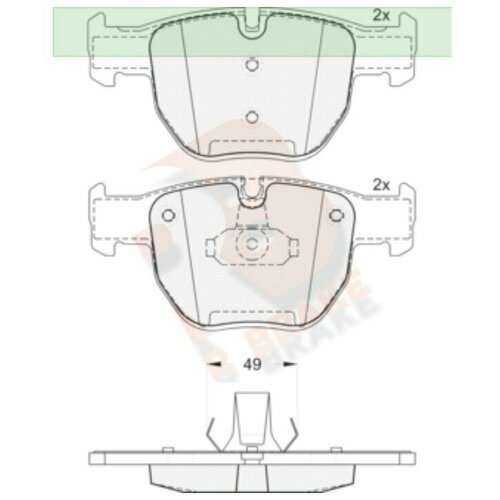 Дисковые тормозные колодки R BRAKE RB1574