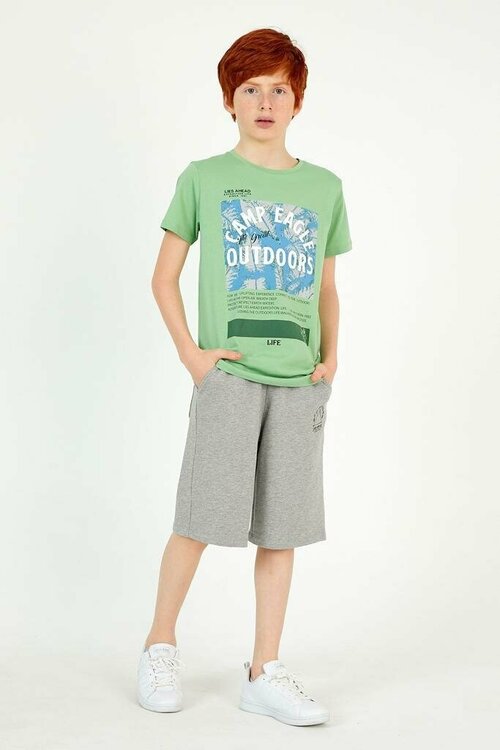 Комплект одежды CIKOBY, размер 8-9 лет, бирюзовый, зеленый