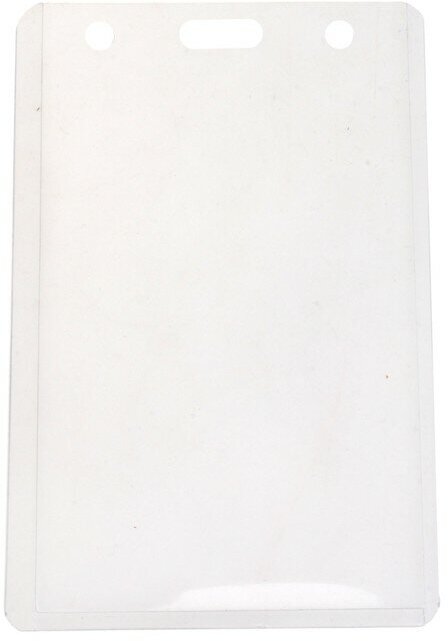 Бейдж-карман вертикальный, внешний 126 х 79 мм, внутренний 110 х 70 мм,18 мкр, 20 штук