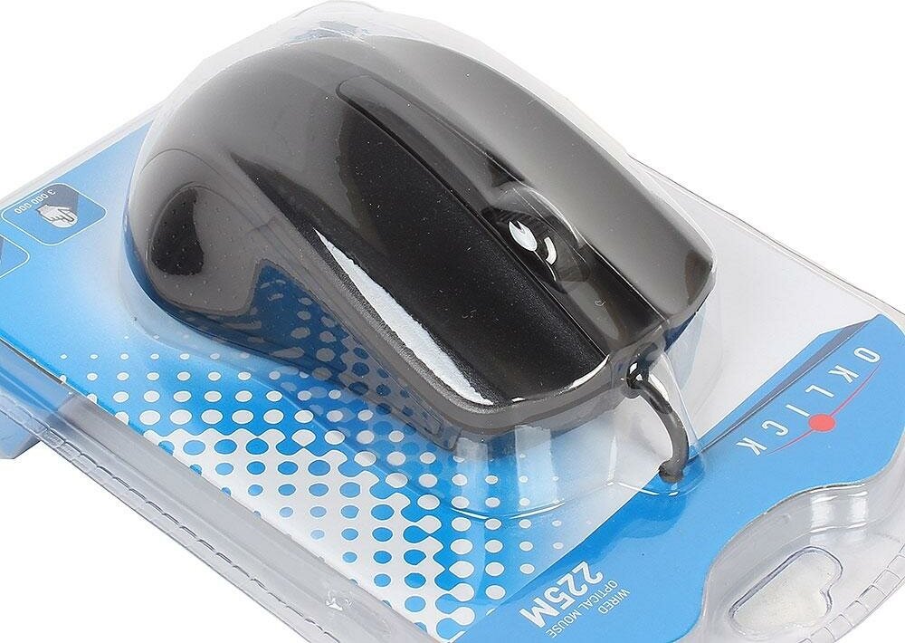 Мышь проводная Oklick 225M чёрный USB - фото №7