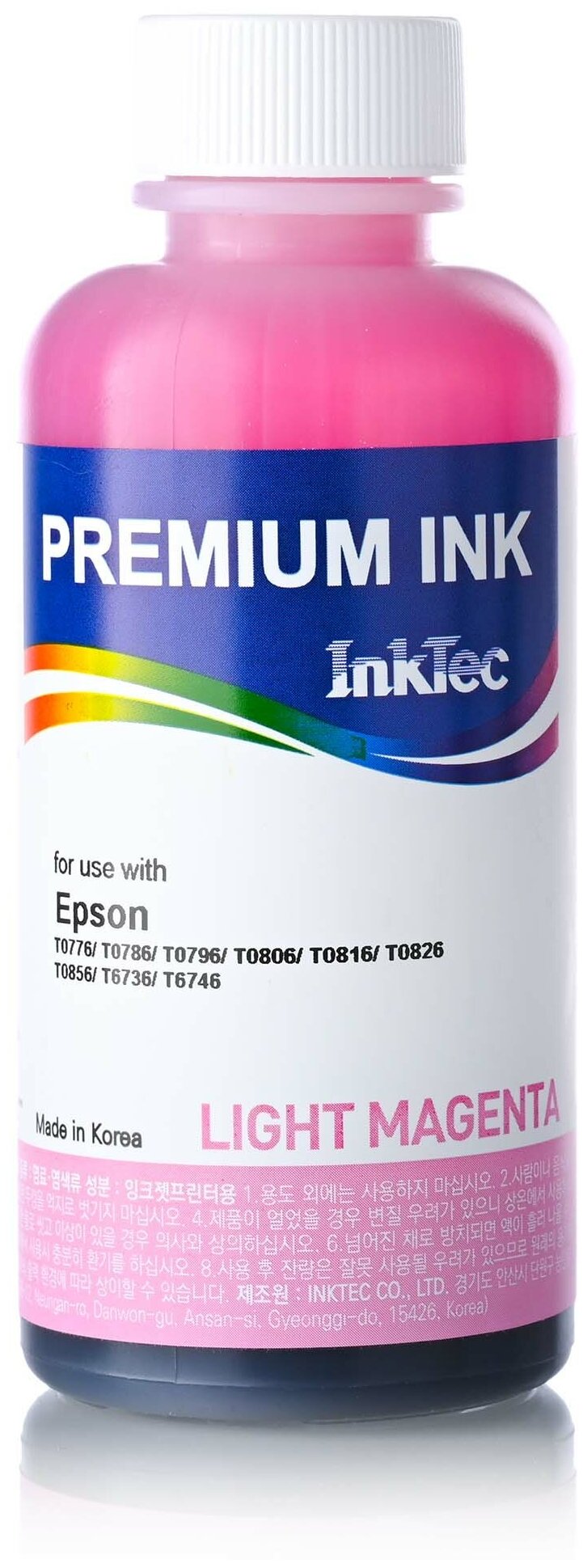 Чернила Inktec E0010 для принтера EPSON L800, P50, T50, R270, R290, RX590, RX610, RX690, 1410, 100 мл, светло-пурпурные