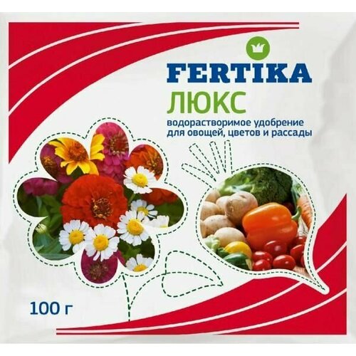 Фертика / Удобрение Фертика люкс 100 г для овощей цветов и рассады водорастворимое
