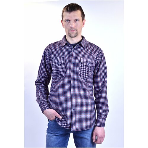 Рубашка , размер 50черный, фиолетовый