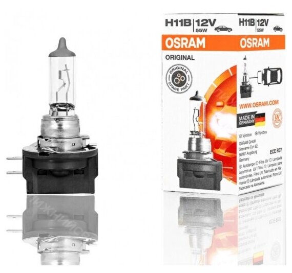 Лампа автомобильная Osram H8B 35W PGJY19-1 12V, 1шт, 64242