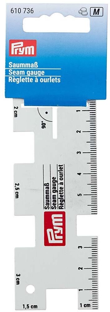 Линейка для разметки припусков, металл, Prym