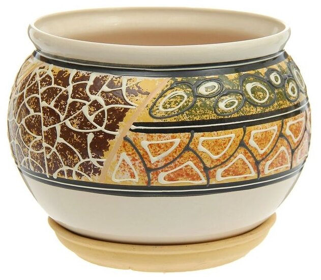 фото Горшок Сима-ленд с поддоном напольный Манго 1