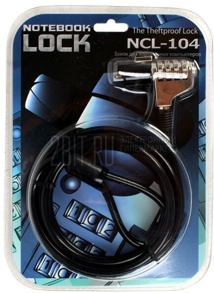 Трос безопасности с кодовым замком A&b Notebook lock NCL-104