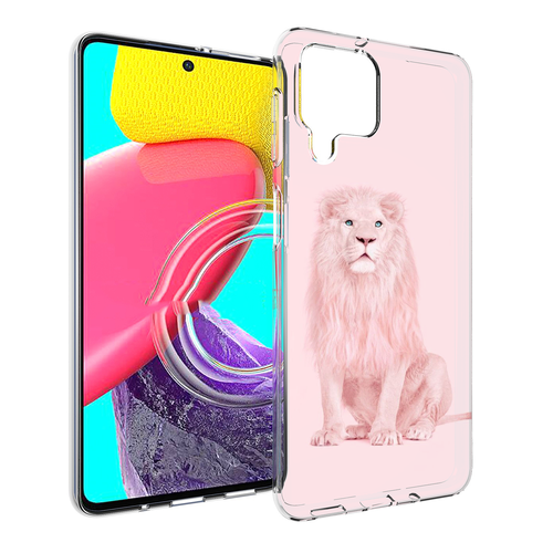 Чехол MyPads Розовый-лев для Samsung Galaxy M53 (SM-M536) задняя-панель-накладка-бампер