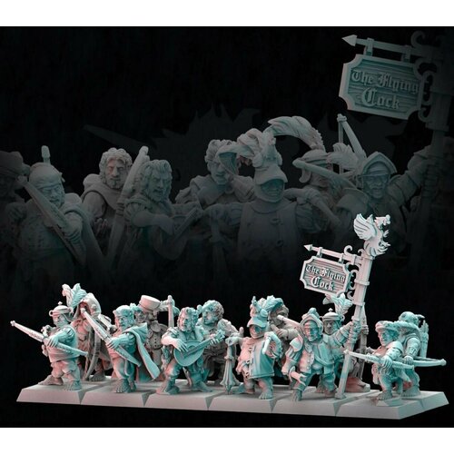 Warhammer Fantasy Halflings Archers/ Набор фигурок для Warhammer хоббиты лучники warhammer fantasy lizzardmen skinks chameleons набор фигурок для warhammer хамелеоны