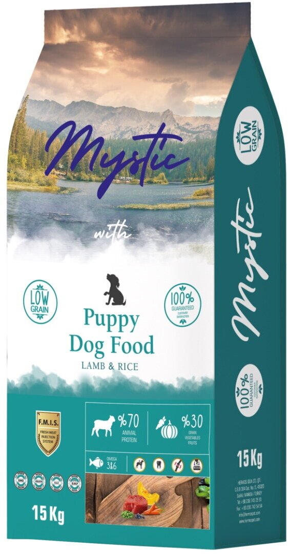 Mystic Puppy Dog Food Lamb & Rice 15 кг сухой корм для щенков с ягненком и рисом